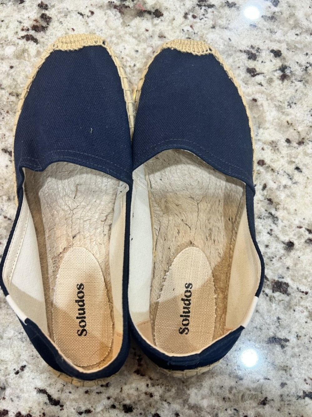 Soludos Dali Espadrilles NAVY Women's 37 6-6.5 Like New!